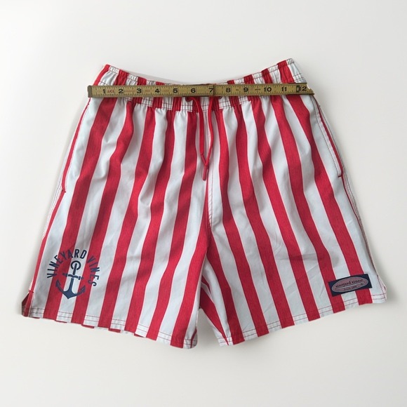 Vineyard Vines 5 Inch Printed Chappy Red/white Swim Trunks Boy's Small - Picture 3 of 7